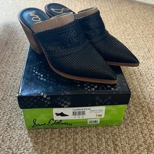 Sam Edelman Lillianna black leather mule. Size 7. Worn once.